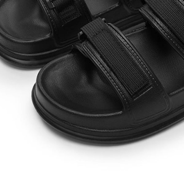 Dam Sandal med Tjock Sula Halkskydd Mjuk Bekväm Trendig Casual EVA Strandsandal för Sommar Svart 38