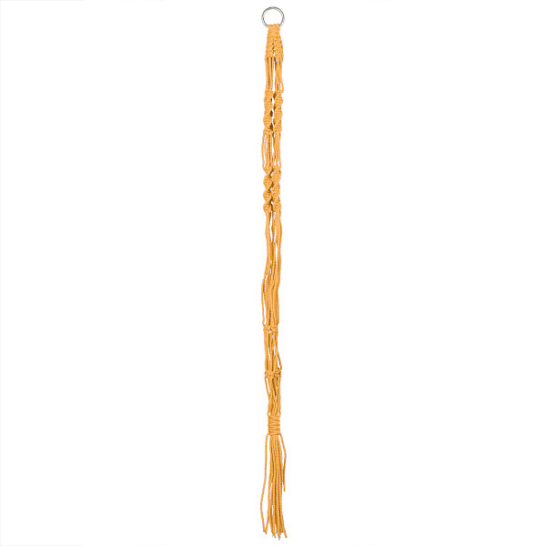 Macrame växt hängare inomhus utomhus växt hållare för hängande krukväxter blommor (gul)