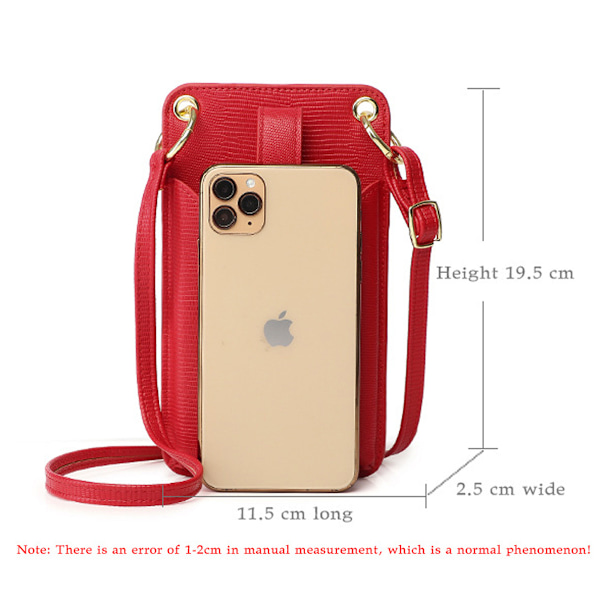 Pieni crossbody-matkapuhelinlaukku naisille, minikokoinen olkalaukku, lompakko, jossa luottokorttipaikat