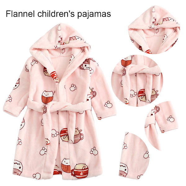Børnebadekåbe efterår og vinter ny flannel børns p