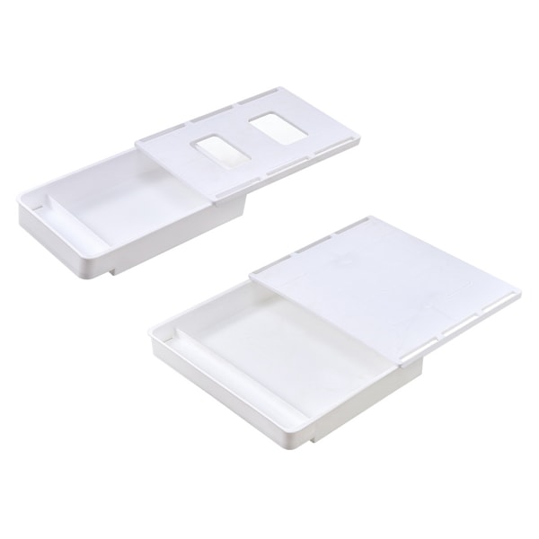 Låda för Under Skrivbord, 2-pack Fästbar Förvaring Under Skrivbord, Självhäftande Låda, Utskjutbar Förvaring Under Bordet, Skrivbordsorganisatör för Hemmakontor
