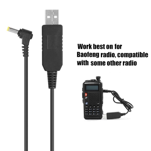 USB-laddningskabeltransformatorkabel för BaoFeng Walkie Talkie UV‑5R