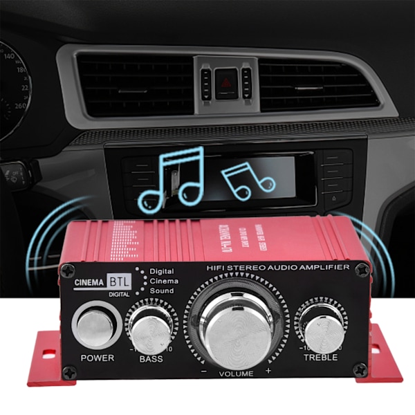 Mini 12V 2 Kanals HiFi Stereo Bas Audio Forstærker Digital Amp