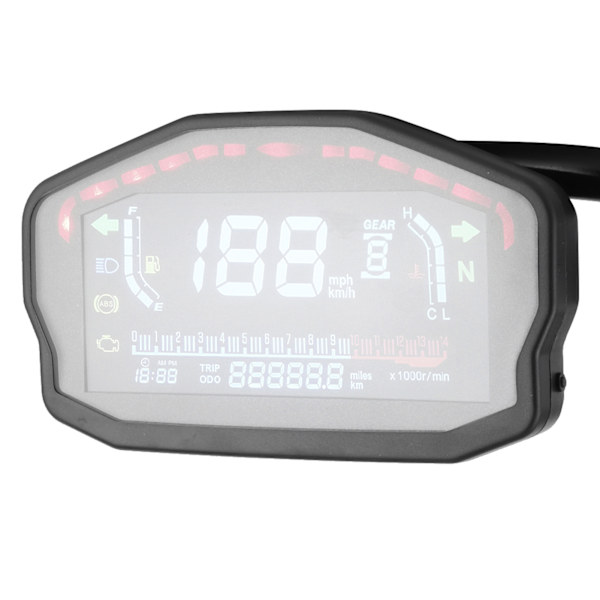 Universal Motorcykel Odometer Gauge LED LCD Digital Speedometer Gauge Tachometer Instrument