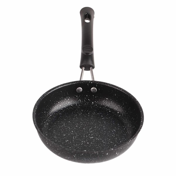 Stegepande i rustfrit stål med ergonomisk håndtag, hurtig og jævn varmeledning, non-stick stegepande til bacon, bøf og løg