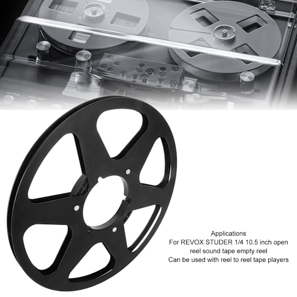 1/4 10,5 tommer tom båndhjul i aluminiumlegering 6 huller universel åbningsmaskine del tom optagningshjul til REVOX Studer