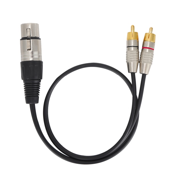 Audio Splitter 1 XLR Hunkon stik til 2 RCA Hanstik stik Kabel til hjemmebiograf og professionelt lydudstyr Hunkon stik 0,5 m