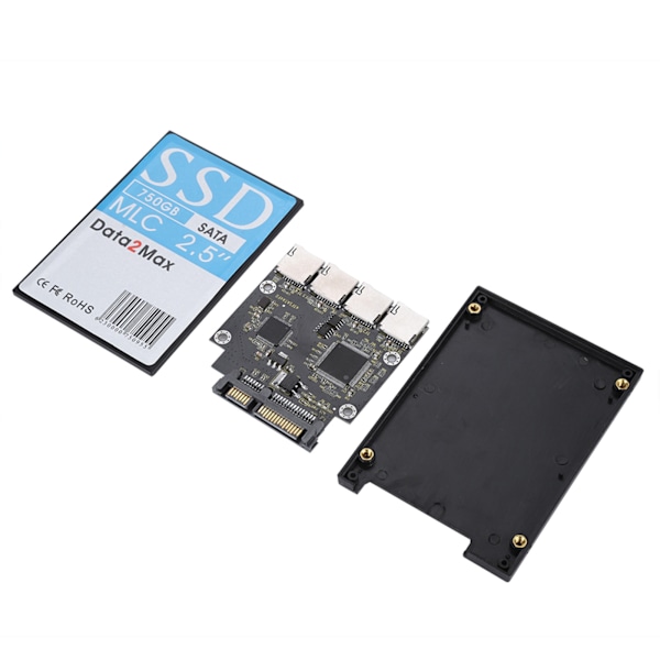 4x Liten minneskort/minneskort till SATA-adapter SATA HDD/SSD