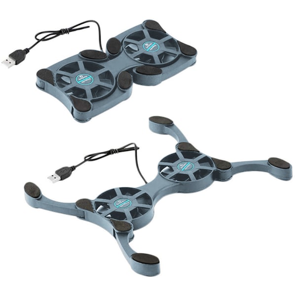 Mini Foldbar USB Køleventilator Octopus Notebook Køler Kølepude Stativ Dobbelt Ventilatorer til Notebook Laptop