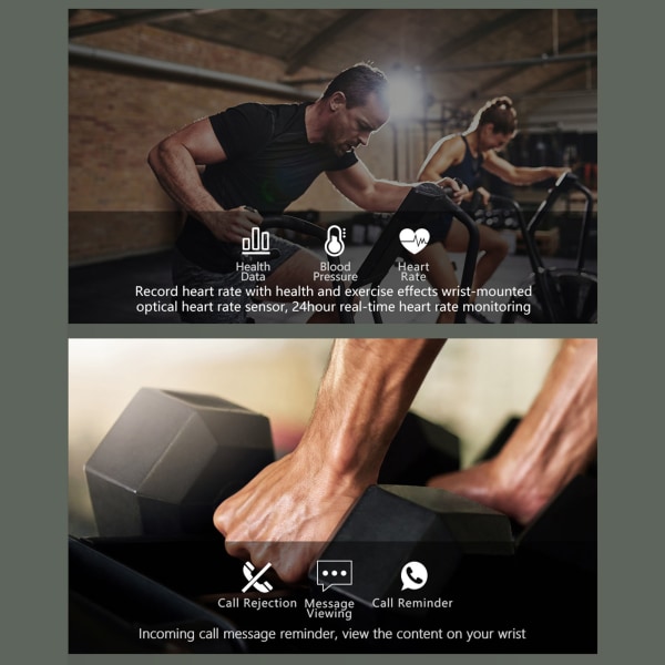 Robust udendørs ur understøtter Bluetooth-opkald brugerdefineret urskive 1,6 tommer HD-touchscreen-ur med højttaler til IOS til Android