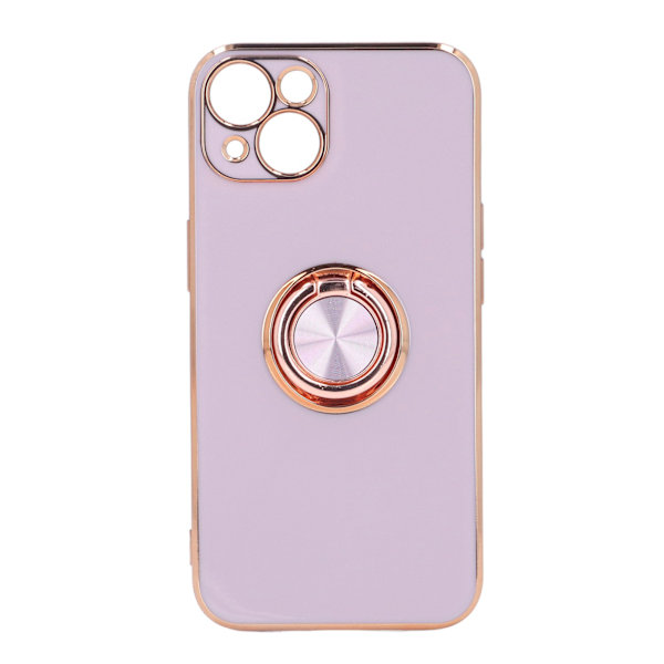 Mobiltelefonfodral för iPhone 13 med roséguldglitterpläterad ringstativ Ultra tunt flexibelt TPU-telefonskyddsfodral