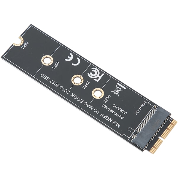 Adapterkort Sort ABS Solid-State Drive Passer til Macbook Air i 2013-2017 M.2 NVME PCIE3.0