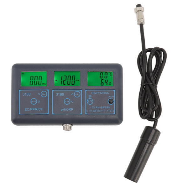 7 in 1 vedenlaadun monitori WiFi Tuya APP ABS EC -johtavuus PH ORP -mittari akvaarioon