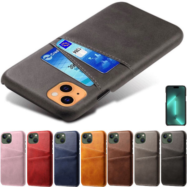 iPhone 15 Plus, skal, fodral, kort DARK BROWN  