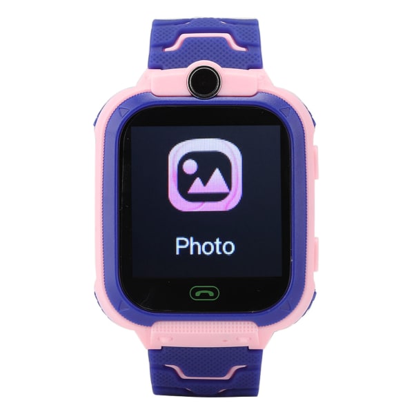 Smartwatch Multifunktionell Barn Digital Armbandsur för IOS/AndroidQ12 Rosa