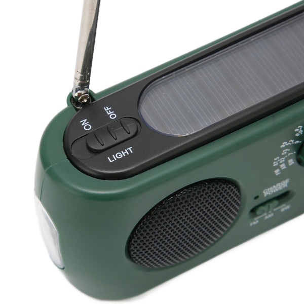 Handvevradio Portabel Praktisk LED-ficklampa Utomhus Multiband