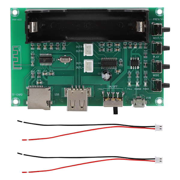HW-433 Dubbel 5W Digital Bluetooth Dubbelkanals Audio Stereo Förstärkarpanel