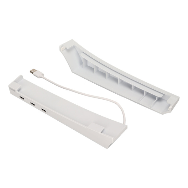 Spillkonsoll horisontal stativ 4 USB-porter Minimalistisk design Basestativ for PS5 Digital Disc Edition