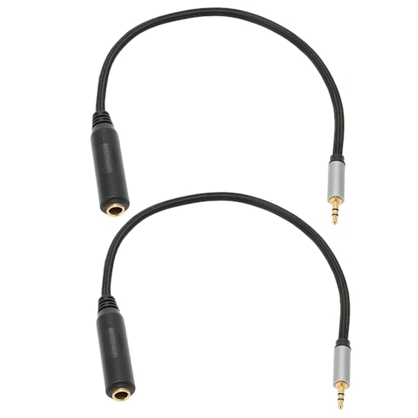 3,5 mm hann til 6,35 mm hunn kabel Tappefritt 1/4 tommer til 1/8 tommer Instrumentkabel for Hodetelefoner Mixer Hjem Stereo 11,8 tommer