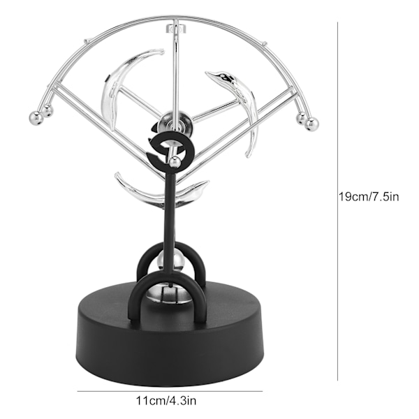 Kontorsdekor Kinetisk Konst, Perpetual Motion Skrivbordsleksak Energi Demonstration Högkvalitativt Material för Naturvetenskaplig Utbildning (Dynamisk Konst)