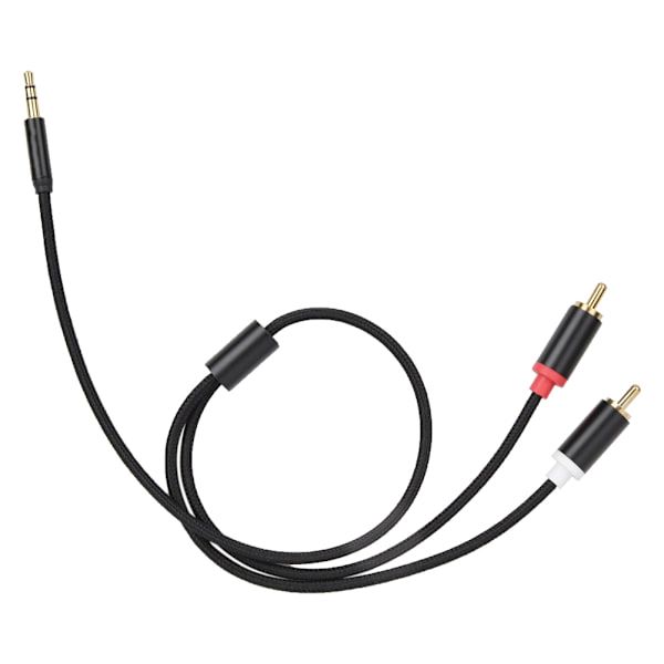 3,5 mm lydkabel stik til 2RCA forgyldt mikrofonkabel til mobiltelefon notesbog MP3 (0,5 m)