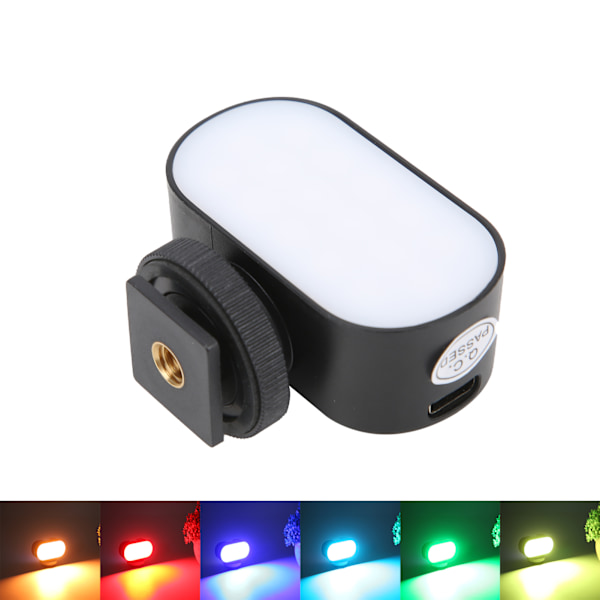 Mångsidig Kameralampa, RGB LED Fotolampa med 120° Belysningsvinkel, Uppladdningsbart Batteri för Långvarig Användning, Mini Design för Utrymme