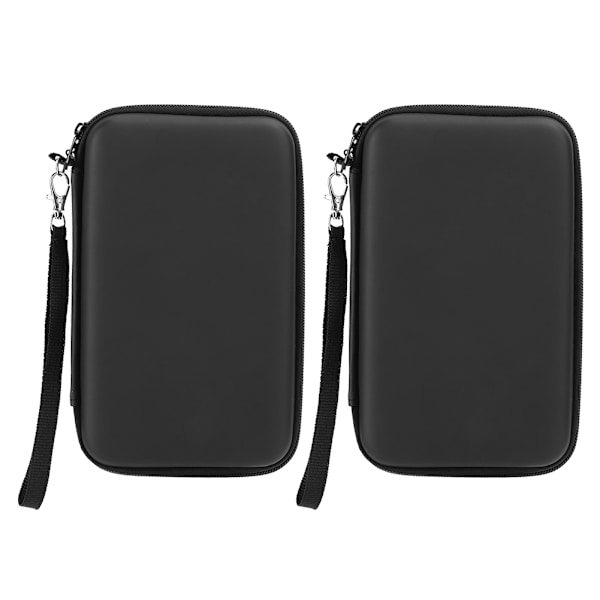 2 st Bärbar Förvaringsväska Bärväska EVA Skyddande Hårdväska för NDSILL/Nintendo 3DSXL Svart