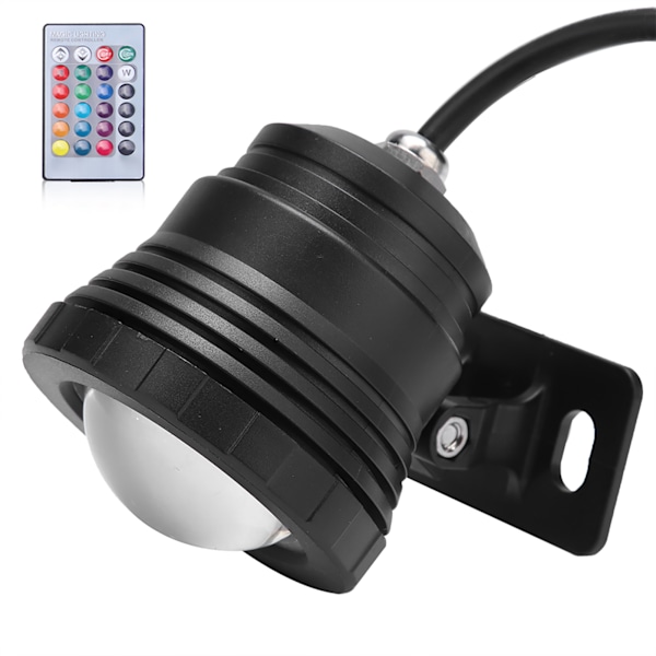 RGB LED undervandslys Vandtæt Multifarvet til udendørs havebelysning AC85-265V (sort)