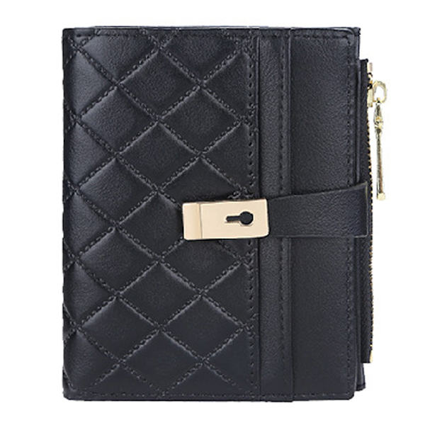 Liten plånbok för kvinnor, PU-läder minimalistisk bifold plånböcker kreditkortshållare