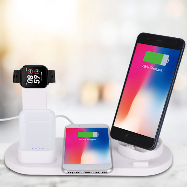 Mobiilipuhelin Älykello Bluetooth-kuuloke 3-in-1 Langaton Latausteline Alusta