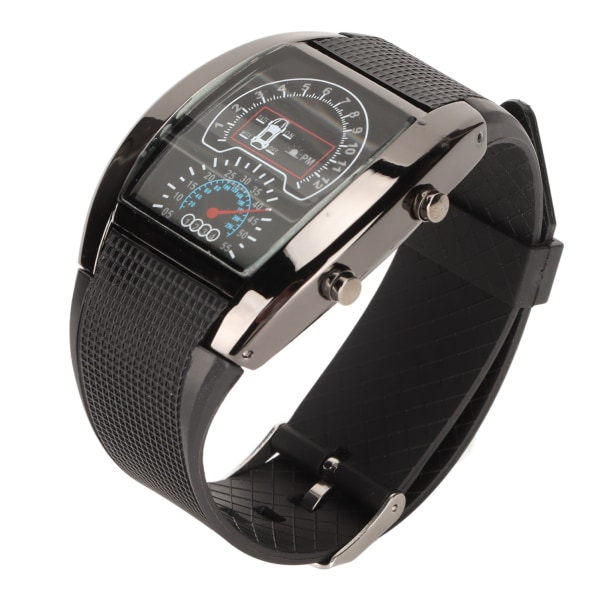 LED-display Pilotklocka Hög Precision Armbandsur Bekvämt Bärbar LED-klocka med Tids- och Datumvisning