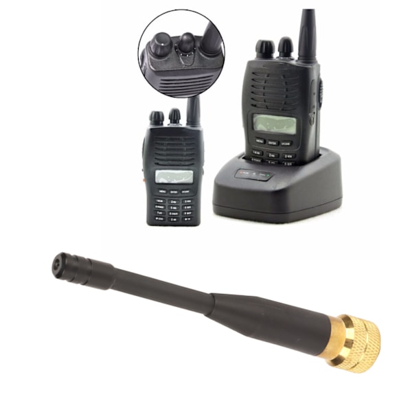 Radioantenne SMA Hunn, Gullbelagt, Kort, for Walkie Talkie, for BF 666S BF 888S UV 5R TK 240 TK 250 TK 255 PX 777 1 Pakke