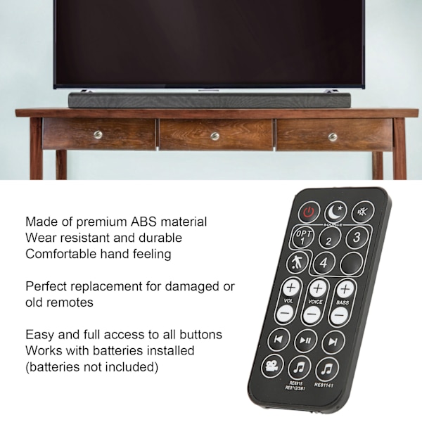 RE6915 Ersättningsfjärrkontroll Kompatibel med Polk Soundbar System RE6915 1 RE8114 1 RE8112 1 RE69151
