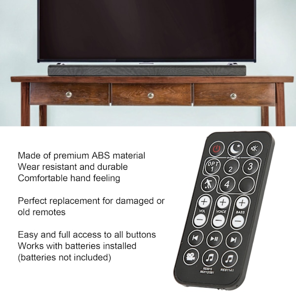 RE6915 Fjernkontroll erstatning kompatibel med Polk Soundbar System RE6915 1 RE8114 1 RE8112 1 RE69151