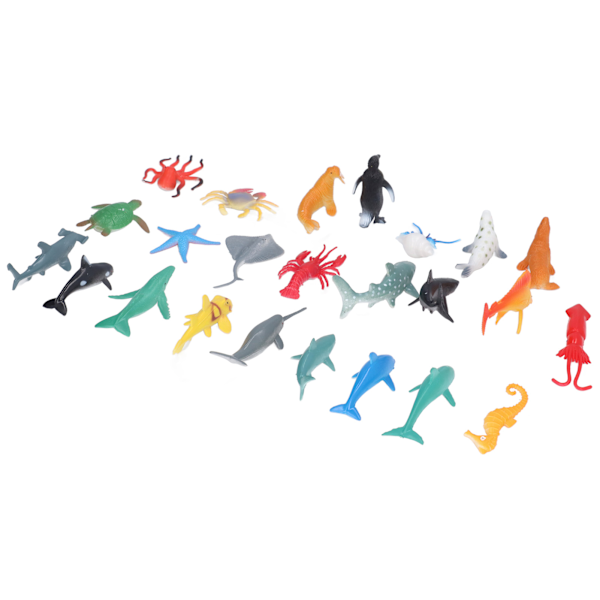 24pcs Sea Ocean Animal Models Highly Simulation Educational Different Fishes Figure Toy for Children