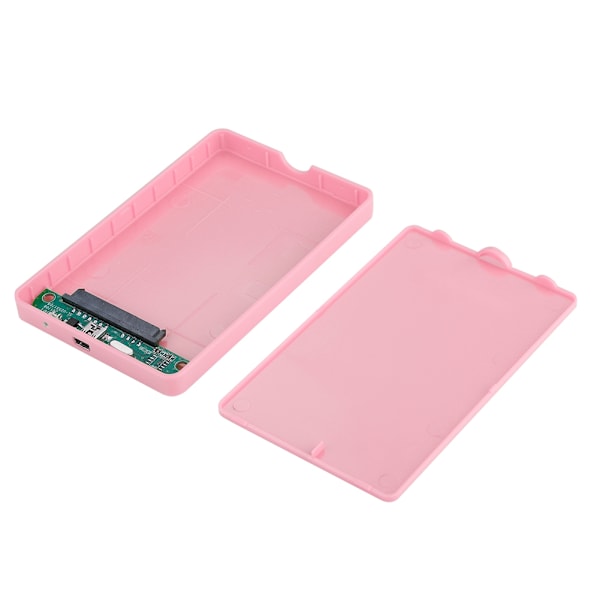 2,5 tuuman SATA SSD -ulkoinen kotelo USB 2.0 kiintolevy (vaaleanpunainen)