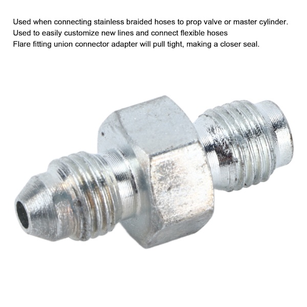 3AN uros naar 3/8-24 omgekeerde flensadapter fitting metaal HAF01 voor 3/16in remleiding