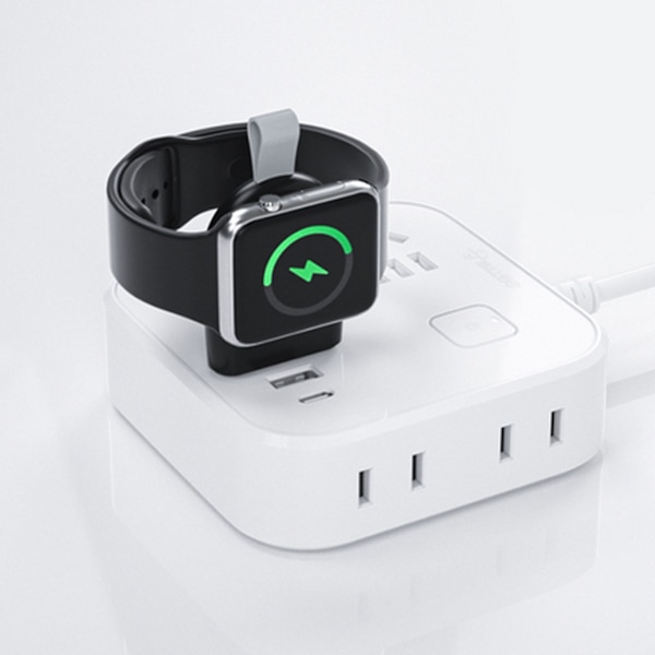 Se trådløs oplader Stærk magnetisk adsorption Lille bærbar trådløs opladningsstation til IOS Watch Sort