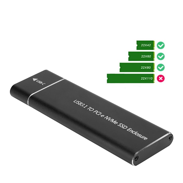 USB3.1 M.2 NVME -kotelo Windows 98 / Se / Me / 2000 / XP / Vista / Win7 / Win8 / Win10 / MAC OS 8.6 -käyttöjärjestelmille