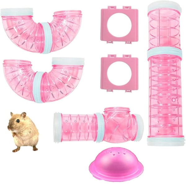 Hamster rör set transparent hamster bur leksaker DIY  anslutningstunnel spår råtta leksak