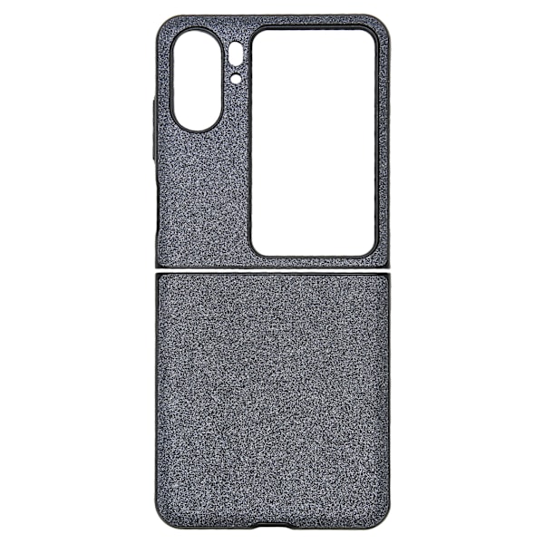 Foldbar telefonetui ABS beskyttende skinnende telefoncover anti-drop etui til Find N2 Flip sort