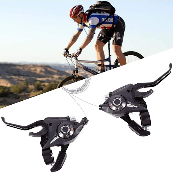 21-växlad mountainbike växelreglage, triggerhandtag i aluminiumlegering med ergonomisk design, ljuddämpande stötfångare för tyst växling, optisk växelindikator