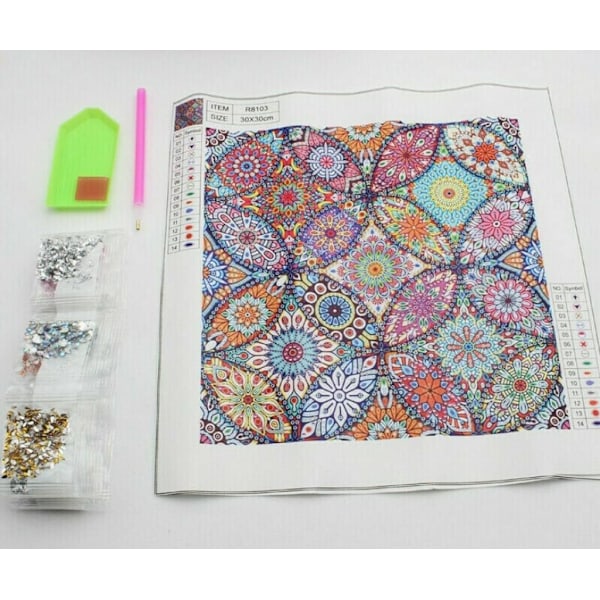 Full Drill 5D Diamantmålning Kit i Resin, Lägg Till Glädje i Livet för Vuxna, Äldre, Tonåringar Genom Oavslutat Hantverk (30 x 30 cm)