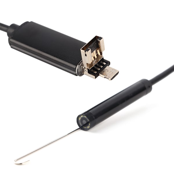 2-i-1 HD IP67 Vattentät 8mm Universell Mobiltelefon och Dator Endoskop för Windows med 2M Kabel