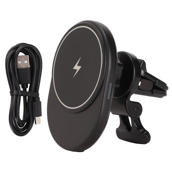 Magnetisk Biloplader Hurtig 360° Roterbar Telefonholder Trådløs Køretøjsoplader Base til IPhone 13 Mini 13 Pro 12 12 Pro