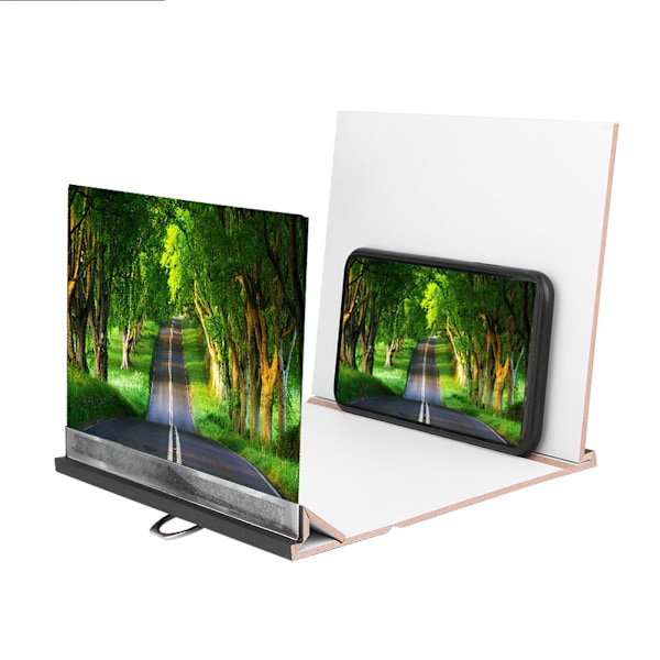 Bærbar 8\" Telefon Skjermforsterker Forstørrelsesglass Øyebeskyttelse Display Holder Stativ Tynn