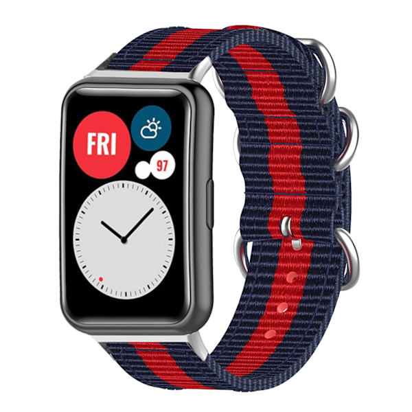 Vaihdettava ranneke yhteensopiva HUAWEI Watch FIT -älykellolle, urheilullinen kangasranneke