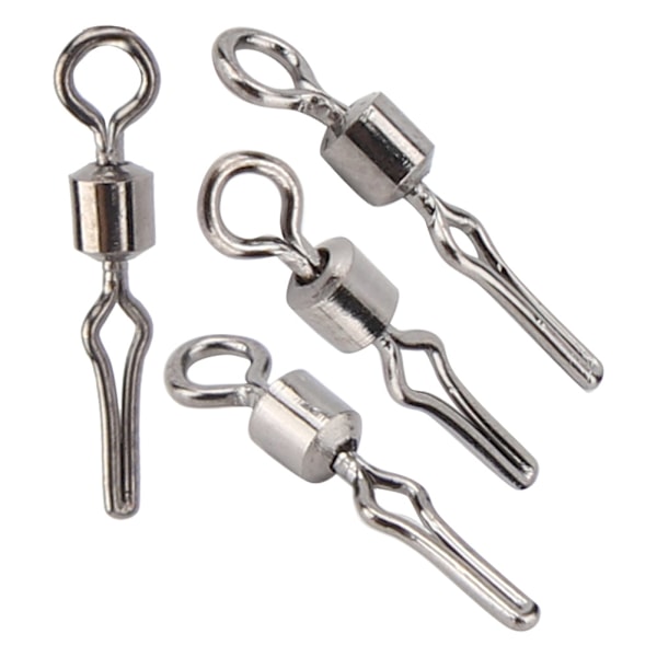 Metall American Type SubLine Clip Fiskehake Swivel Snabbkontakt Liten Fiskeutrustning (svart 6#)