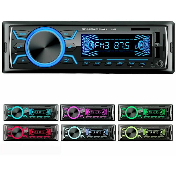 Revolutionerande Smart Bilstereo, Bluetooth-anslutning för smidiga handsfree-samtal, Snabbladdning 2.1A USB-port, 12V DC Spänningskompatibel, Ratt