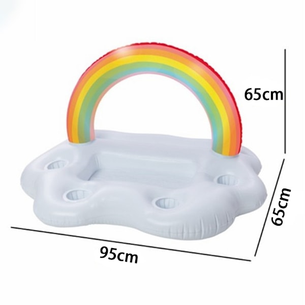 Uppblåsbart Regnbågsmoln, Livfull Regnbågstryck Poolparty Tillbehör, Portabel Uppblåsbar Design för Enkel Förvaring, Perfekt för Poolpartyn, Hett